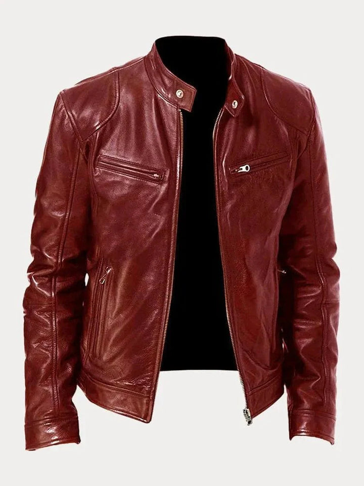 Renvero | Casual Faux Leather Jacket for Men
