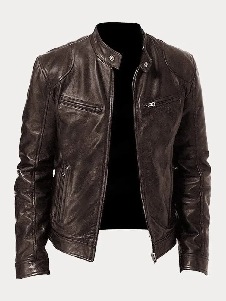 Renvero | Casual Faux Leather Jacket for Men
