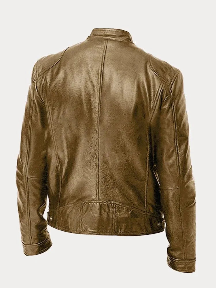 Renvero | Casual Faux Leather Jacket for Men