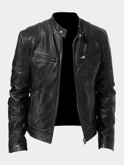 Renvero | Casual Faux Leather Jacket for Men