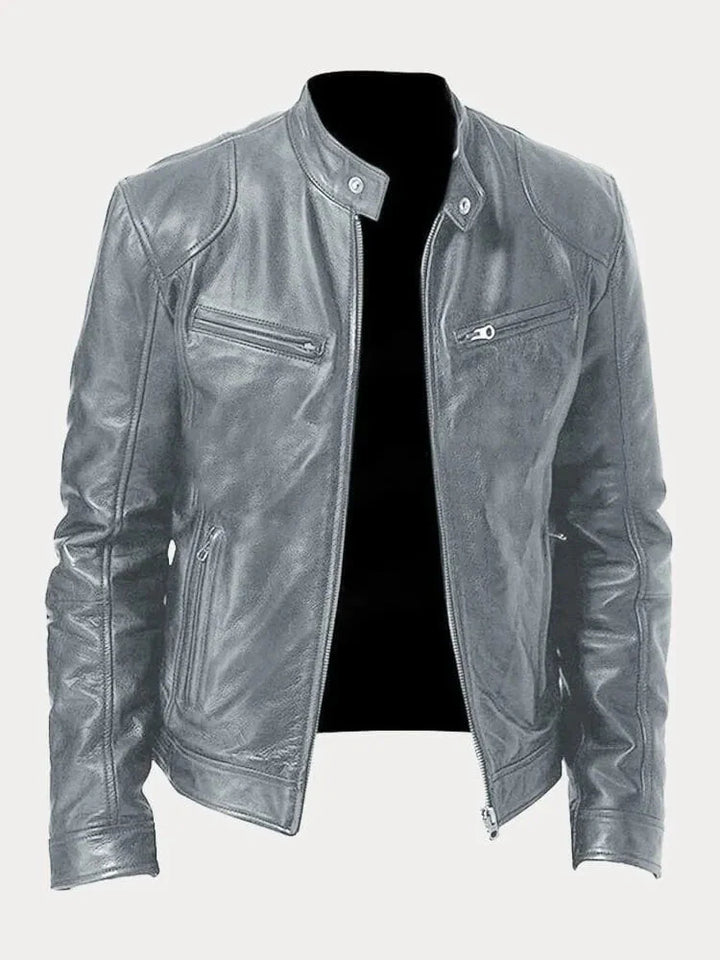 Renvero | Casual Faux Leather Jacket for Men
