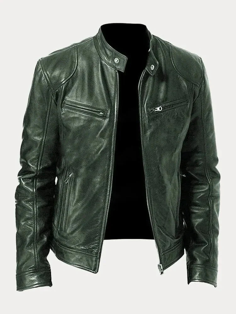 Renvero | Casual Faux Leather Jacket for Men