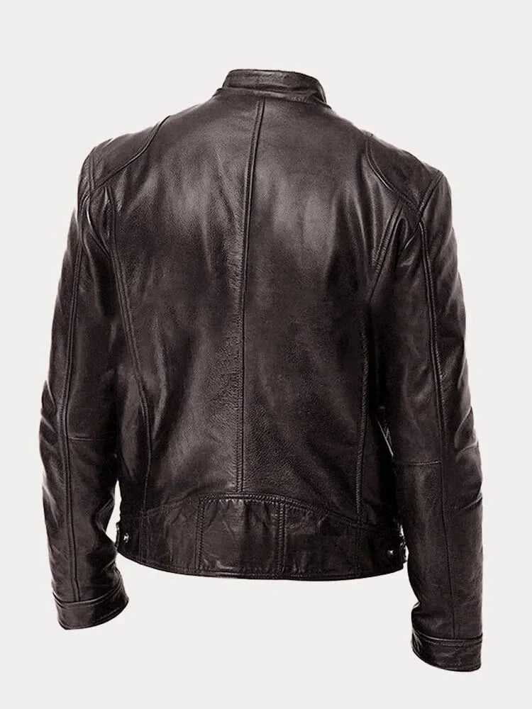 Renvero | Casual Faux Leather Jacket for Men