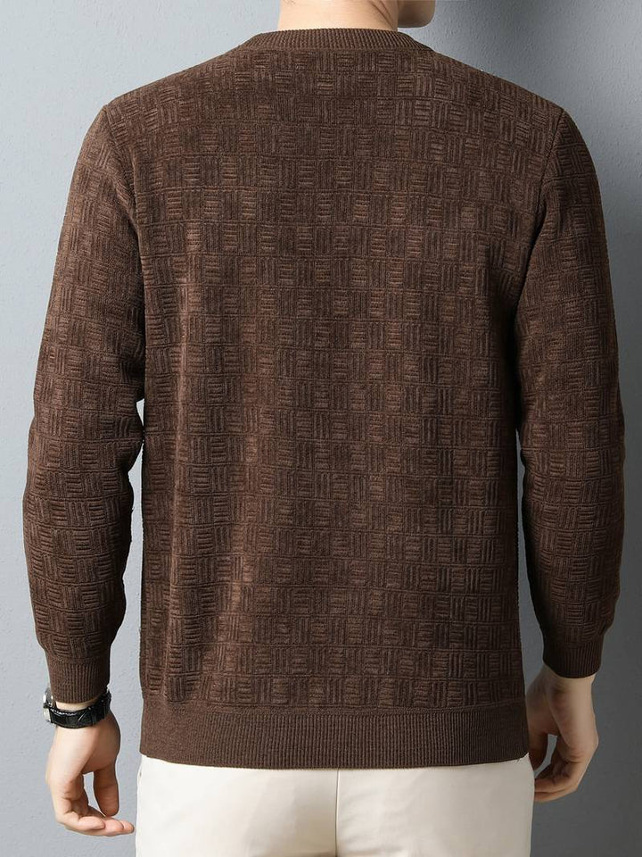 Textured Crew-Neck Men’s Sweater