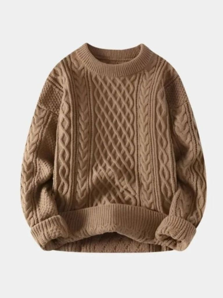 Men’s Cable Knit Crewneck Sweater