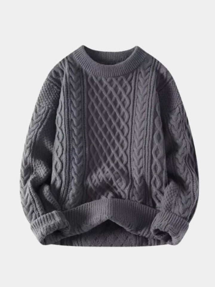 Men’s Cable Knit Crewneck Sweater