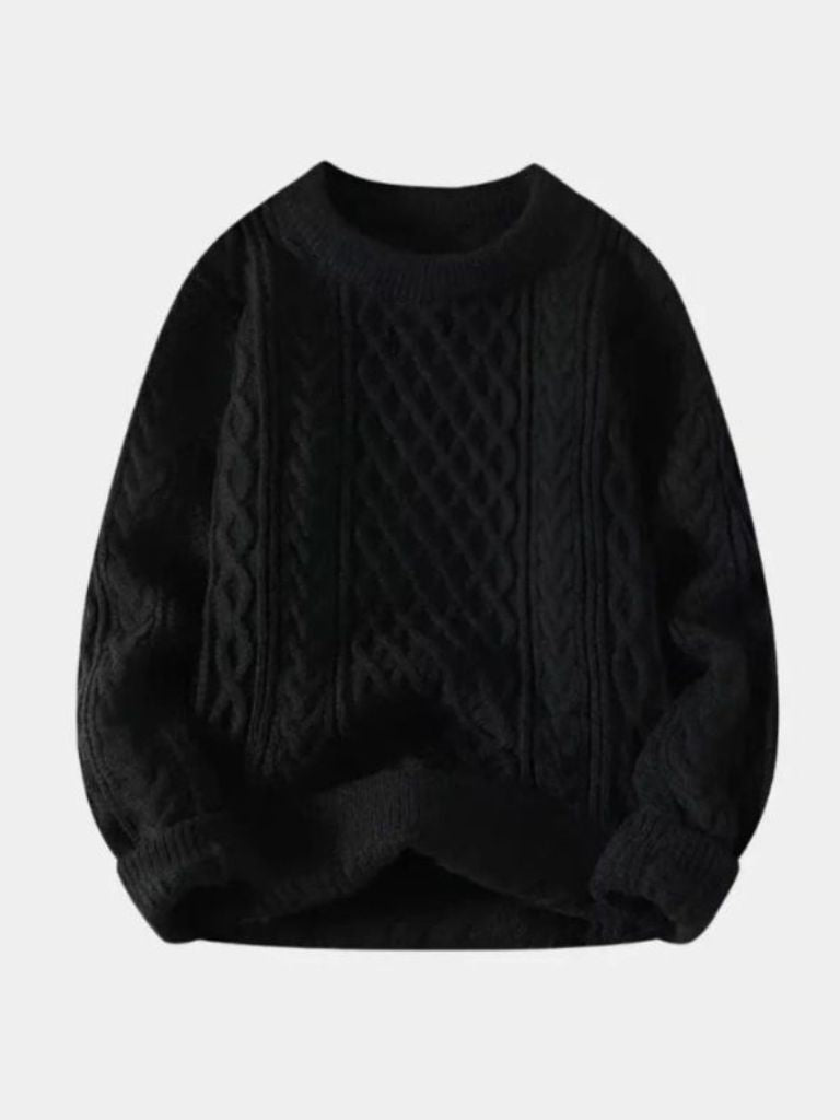 Men’s Cable Knit Crewneck Sweater