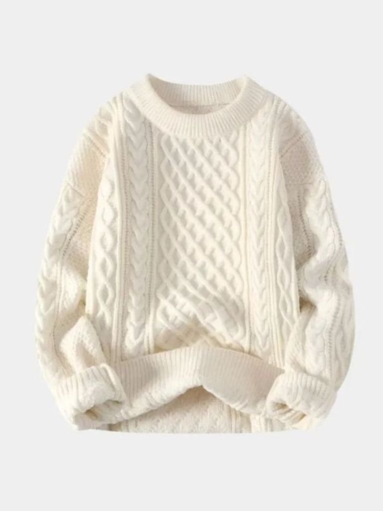 Men’s Cable Knit Crewneck Sweater