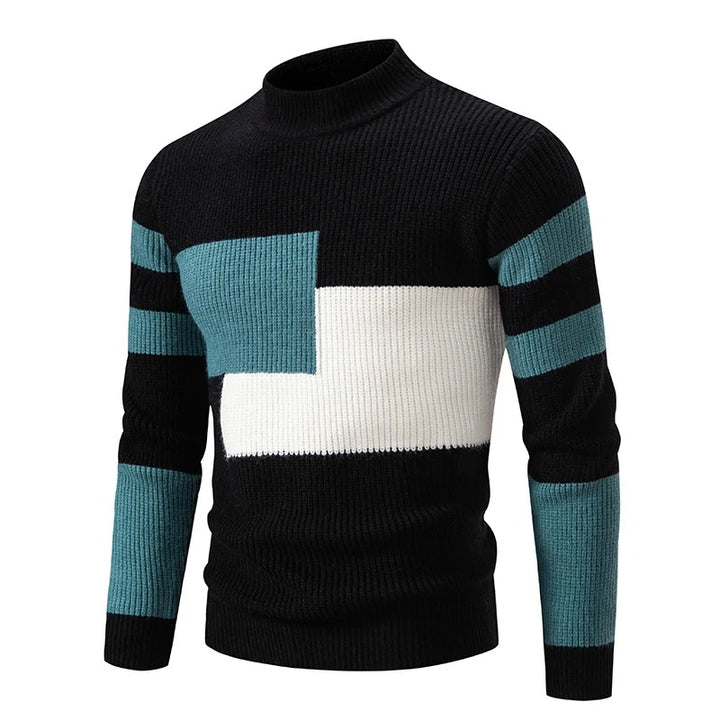 Color-Block Ribbed Sweater