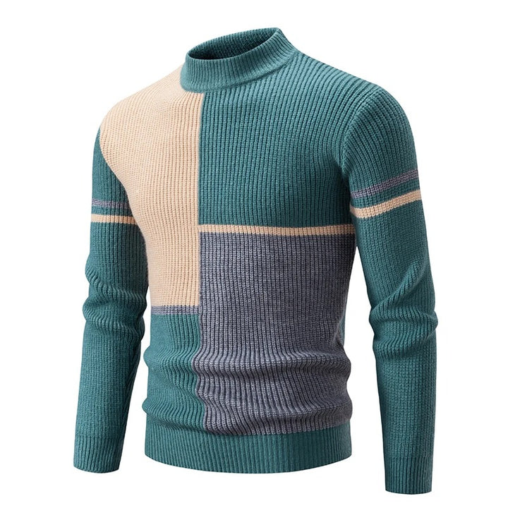 Color-Block Ribbed Sweater