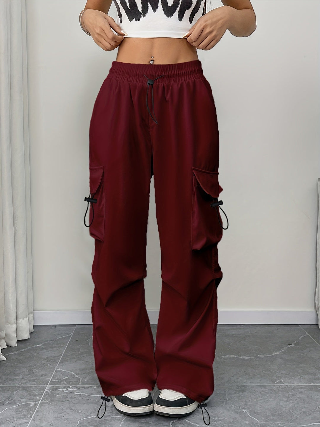 Kaia | Women’s Wide-Leg Drawstring Cargo Pants