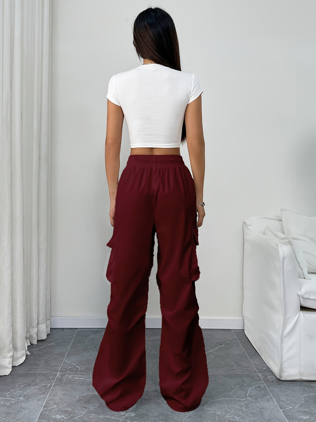 Kaia | Women’s Wide-Leg Drawstring Cargo Pants