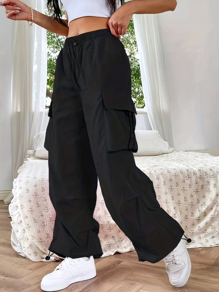 Chloe | Women’s Lightweight Baggy Wide-Leg Cargo Pants