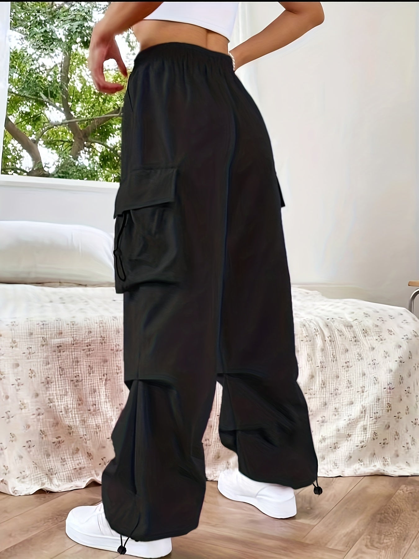 Chloe | Women’s Lightweight Baggy Wide-Leg Cargo Pants