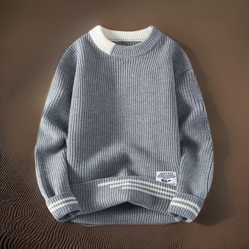 Men’s Ribbed Knit Pullover Sweater