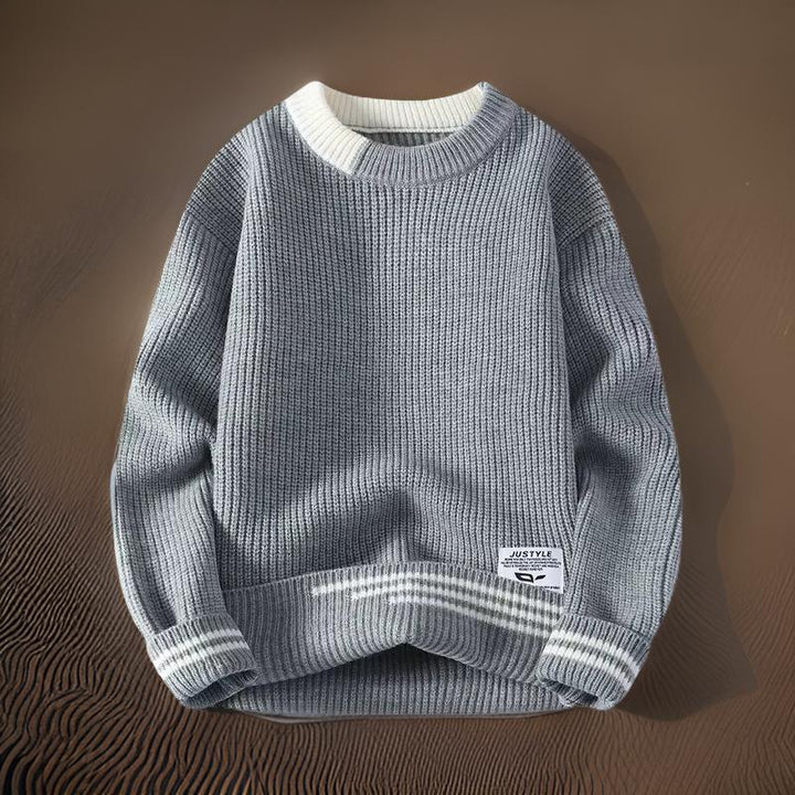 Men’s Ribbed Knit Pullover Sweater